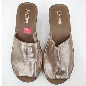 Kenneth Cole reaction Elena Rose gold sandal open toe platform 7